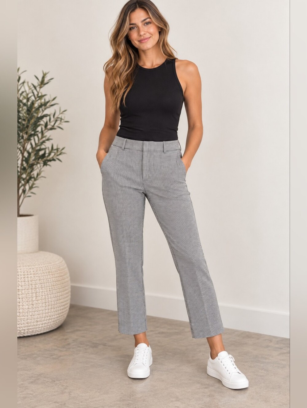 Maeve by Anthropologie Houndstooth Ankle Pants